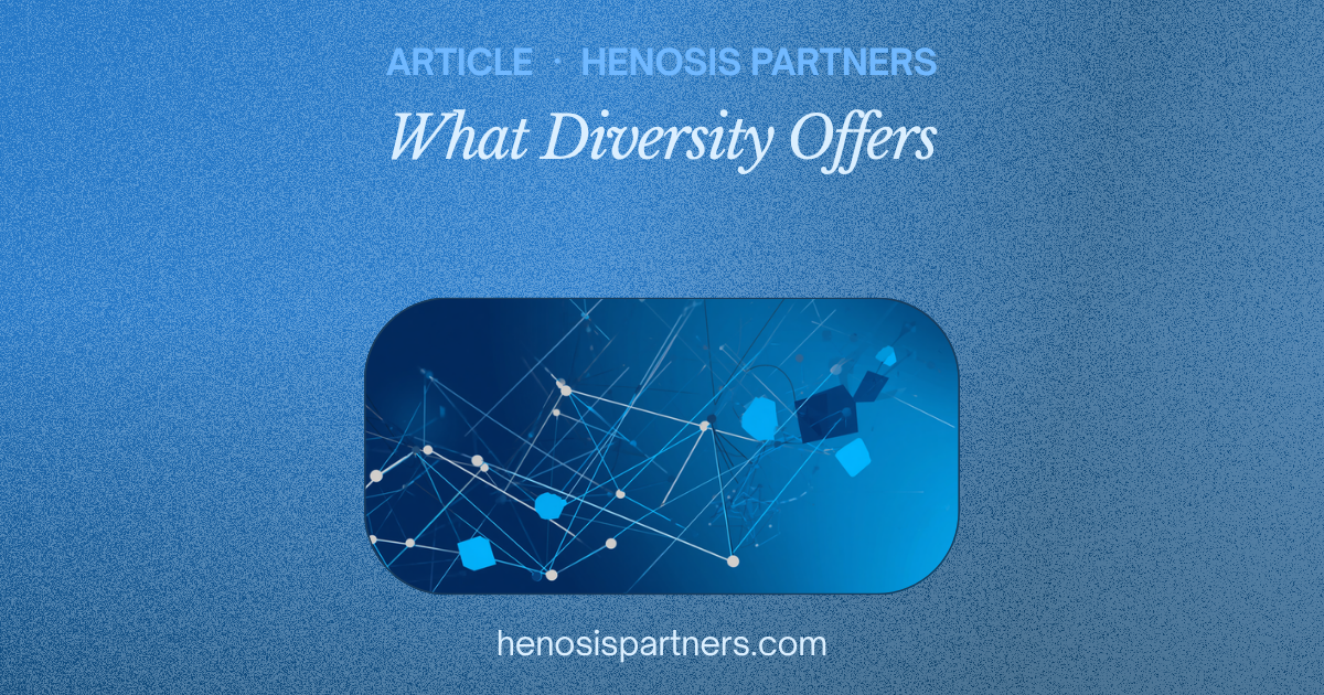 Blog cover titled What Diversity Offers.
