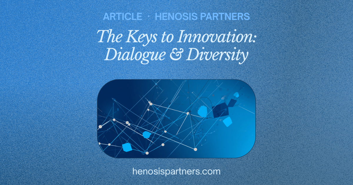 Blog cover titled The Keys to Innovation: Dialogue & Diversity.