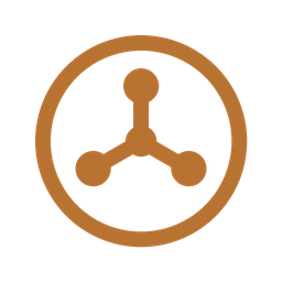 Copper icon of connected nodes representing shared understanding
