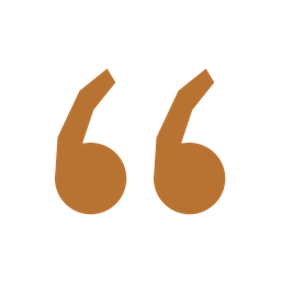 Copper quotation mark icon