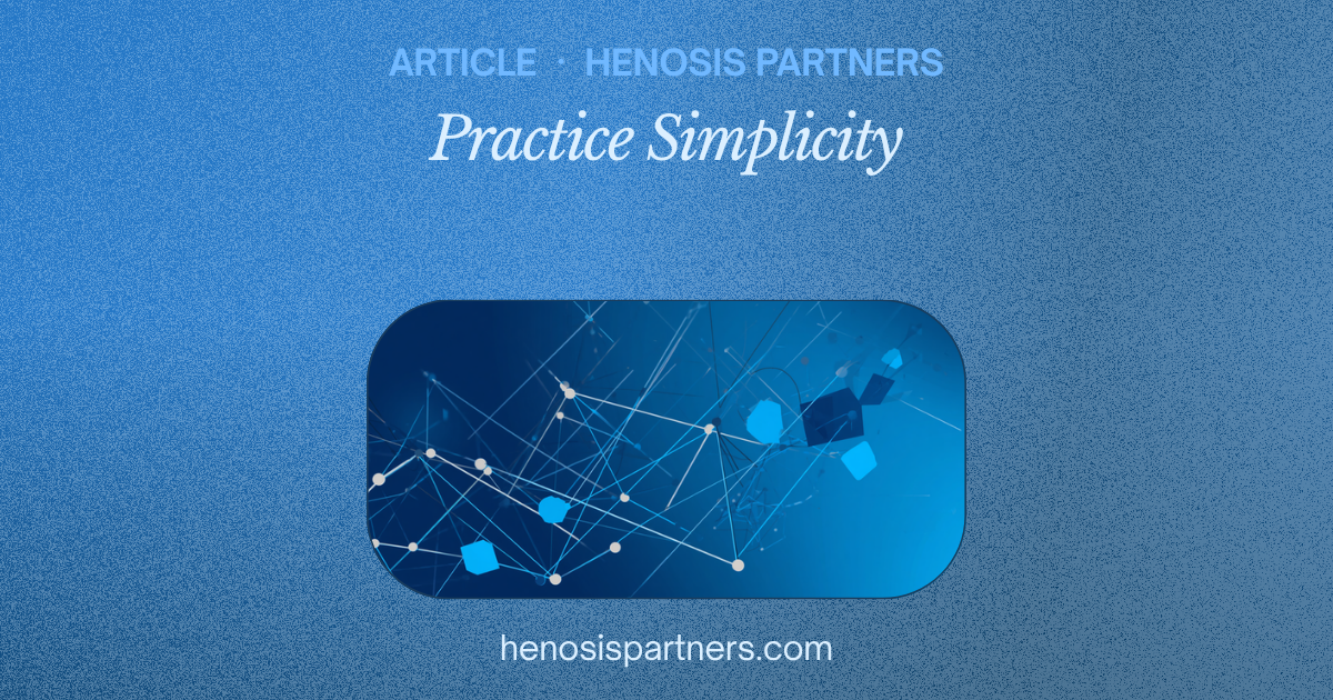 Blog cover titled Practice Simplicity.